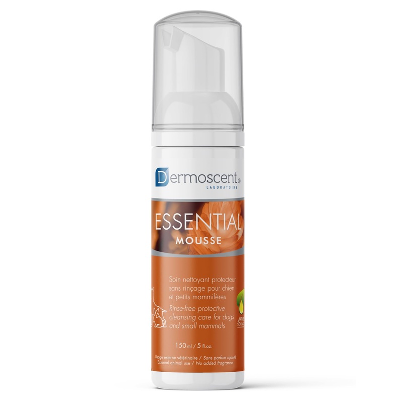 Dermoscent Essential Mousse – Dry Shampoo for Dogs & Small Mammals – Rinse Free Foam to Cleanse Skin & Coat – Odour Control for Smelly Pets – Soap Free – 150ml
