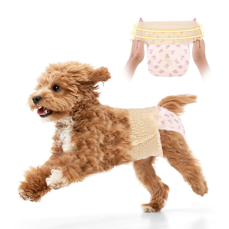 Dog Diapers Female, Disposable Diapers for Female Dog with Stretchy Waist, Pull Up Puppy Wraps for Doggie in Heat Period Super Absorbent Leak-Proof Doggy Diaper for Dogs 10PCS (M) M(Waist 11.8″-19.7″) 10.0