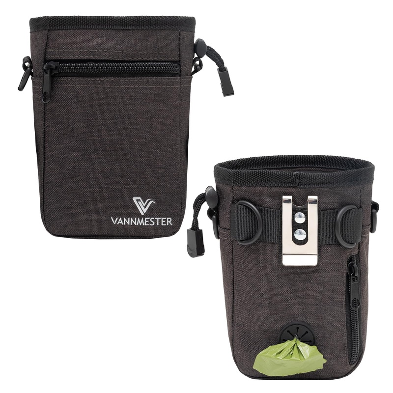 Dog Treat Pouch for Training,Dog Walking Bag,Dog Treat Bag with Waist Belt Poop Bag Dispenser,Treat Pouches for Pet Training,Travel-Brown Brown1
