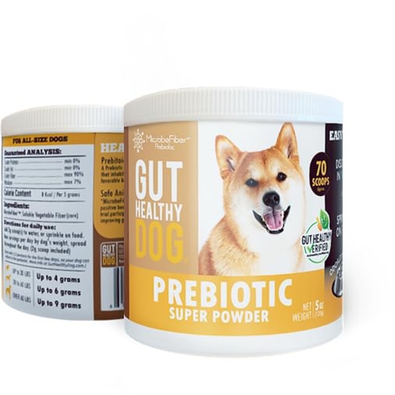 Gut Healthy Dog Prebiotic Super Powder – Digestive Health Supplement for Dogs – Supports Gut Microbiome – Boosts Immune System – Made in USA