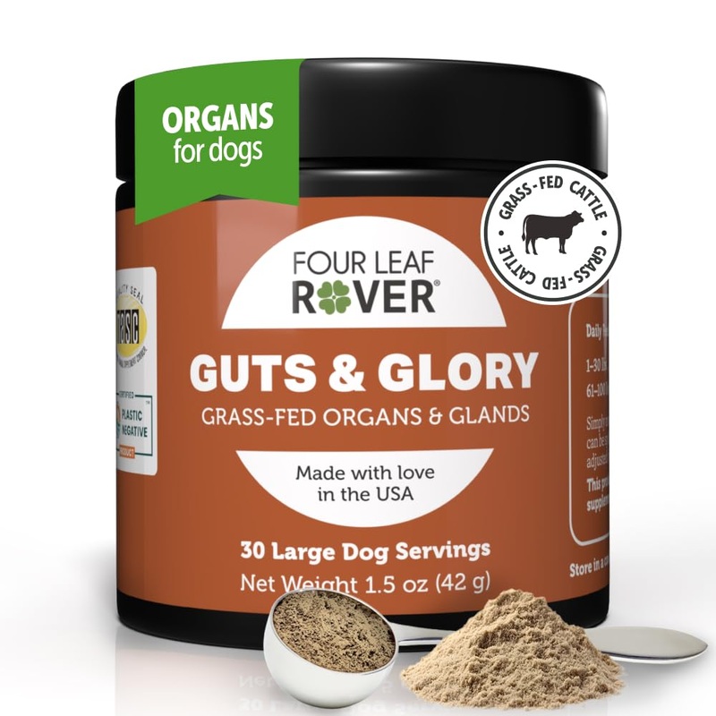 Guts & Glory – Freeze Dried Organs for Dogs – with 100% Grass-Fed New Zealand Beef – Rich in Minerals – Veterinarian Formulated – 30 Large Dog Servings