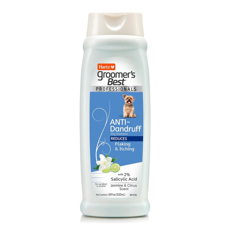 Hartz Groomer’s Best Professionals Anti-Dandruff Dog Shampoo for Itchy Skin with Jasmine & Citrus Scent, 18 oz