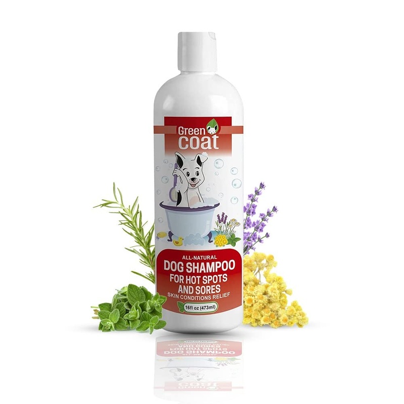 Natural Dog Shampoo for Hot Spots And Sores | Soothing Relief for Irritated Or Itchy Skin | Made In The USA With Organic and Natural Ingredients | Made with essential oils | 16fl oz 473 ml. For Hot Spots & Sores