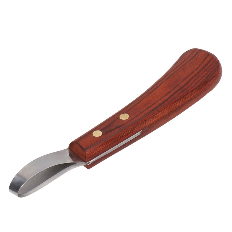 Stainless Steel Blade Rubber Wood Handle Hoof Trimmer Shears Cutter, Exquisite Design, Non Slip, Wide Application for Horse Hoof Trimming Tools