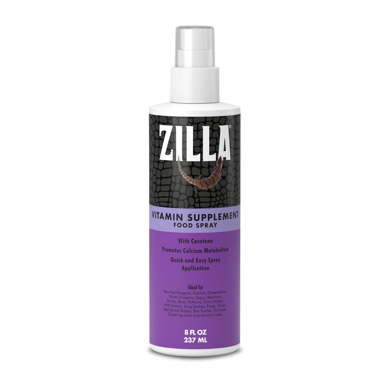 Zilla Vitamin Supplement Food Spray, with Carotene, Spray-on Multivitamin Supplement for Reptiles
