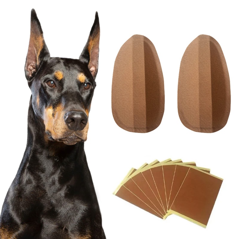 1 Pair Dog Ear Stand Sticker Up Support Tool, Dog Ear Fixed Correction Vertical Holder, Dog Ear Cover Ear Stand Up, Doberman Ear Posting Kit for Doberman Pinscher Dog(10 * 5cm) 10*5cm