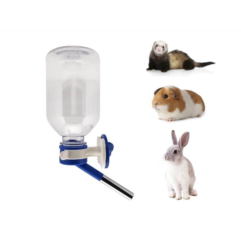 Choco Nose Patented No-Drip Water Bottle/Feeder for Guinea Pigs/Hamsters/Bunnies/Ferrets/Other Small Pets, Critters and Animals – for Cages, Crates or Wall Mount. 10.2oz. Nozzle 10mm, Blue (C128) C128 Blue Guinea Pigs-Small Bunnies-Ferrets