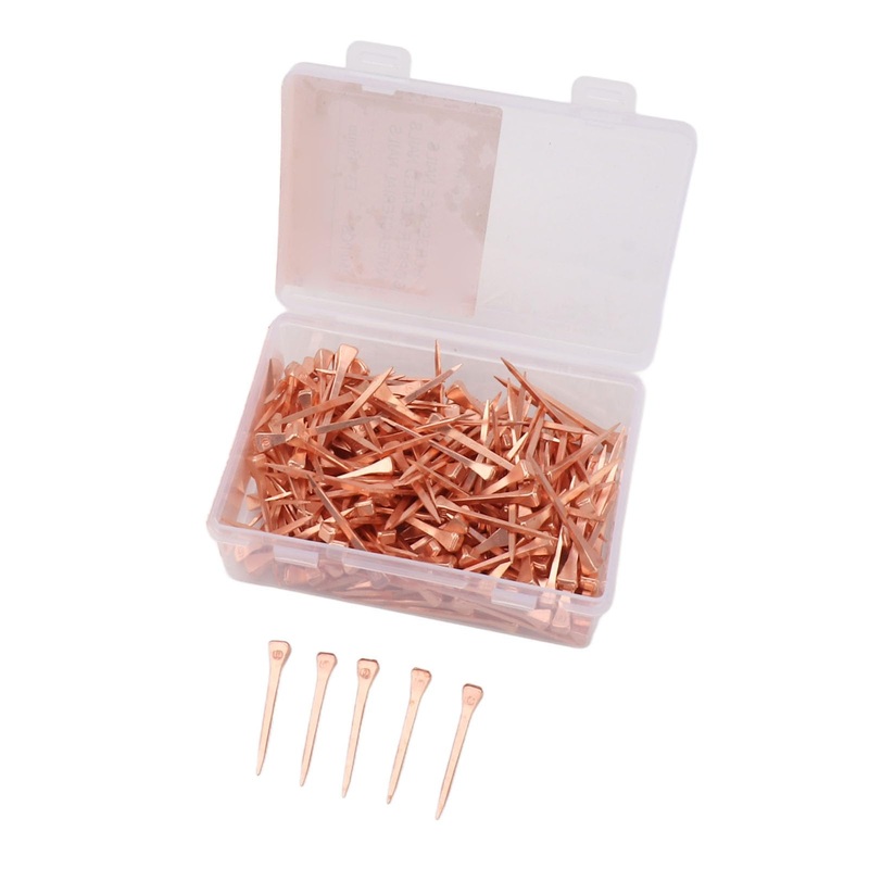 EMUKOEP 250Pcs Horseshoe Nails Copper Plated Rustproof Equestrian Riding Equipment Pet Supplies (45mm E3) 45mm E3