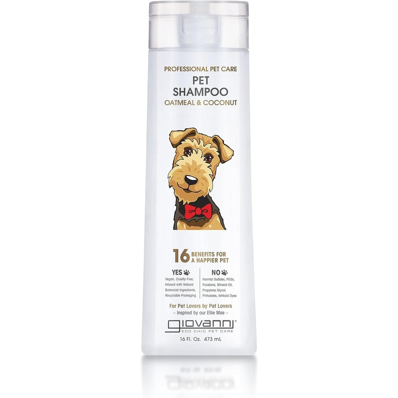 GIOVANNI Professional Pet Shampoo – Oatmeal & Coconut, Aloe Vera, for All Dog Fur Types, Deeply Cleanses, Silkens, Helps Neutralize Odors, Controls Static – 16 oz 16 Fl Oz (Pack of 1)