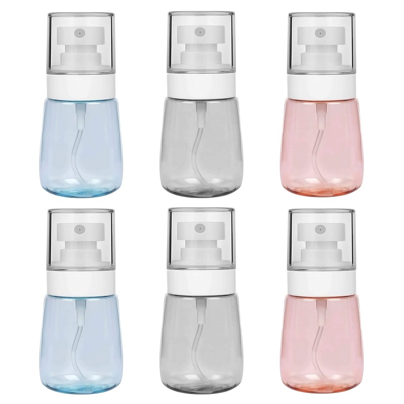 Lahviuu Small Spray Bottle, Pack of 6, 30 ml Atomizer Spray Bottle, Empty Fine Mist Spray Bottle, Refillable, Portable Travel Bottles, for Essential Oils, Water, Alcohol, Cleaning, Hair and Make-Up, 6 Pieces/30 ml