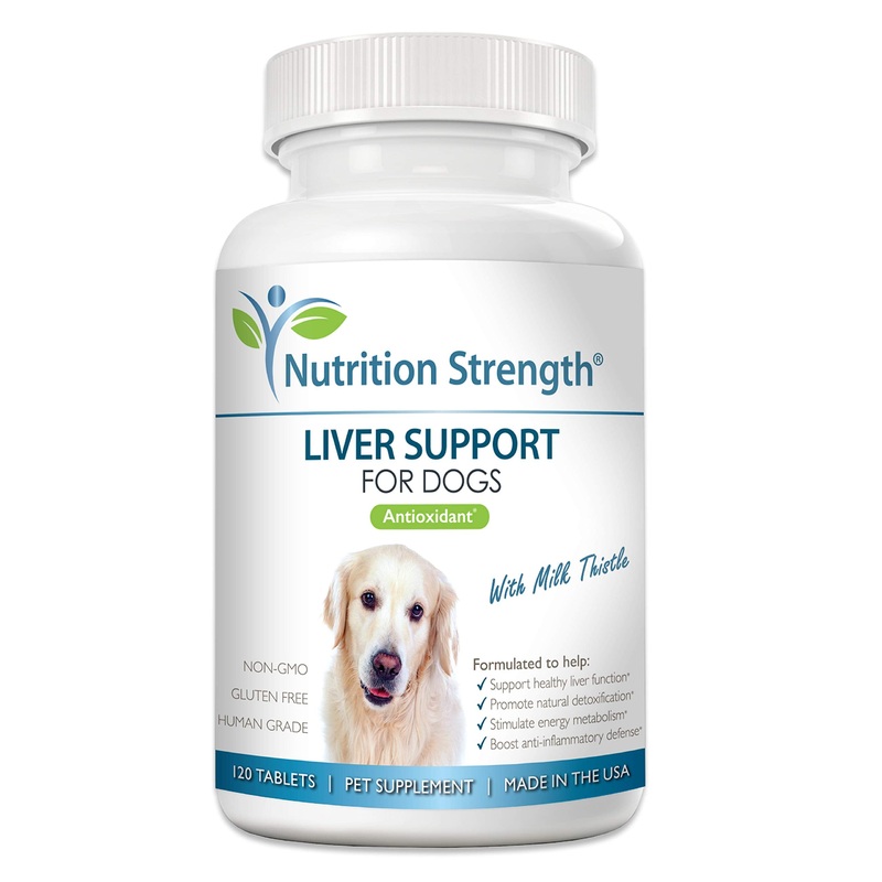 Liver Support for Dogs to Promote Natural Detoxification, with Milk Thistle for Dogs, Dandelion Root, Yellow Dock, Nettle Root, St. John’s Wort & Coenzyme Q10, 120 Chewable Tablets