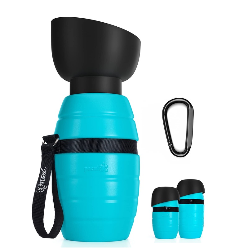 pecute Pet Water Bottle with Fortable Water Bowl, Leak Proof Puppy Water Bottle, Outdoor Lightweight and portable Water Container?Dog Cat Travel Drinking Cup (500ml) 500 ml (Pack of 1)