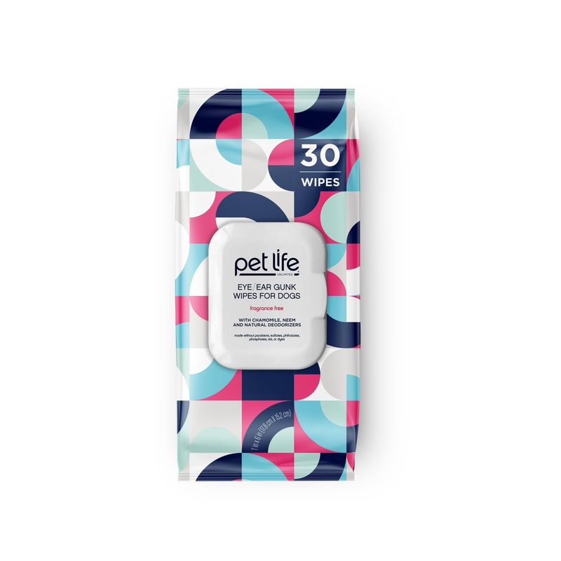 Pet Life Unlimited Dog Ear Wipes, Dog Eye Wipes – Plant-Based Dog Ear Cleaner Wipes with Moisturizing Aloe Leaf & Soothing Chamomile – Fragrance Free Eye and Ear Wipes for Dogs – 30 Count (Pack of 1)