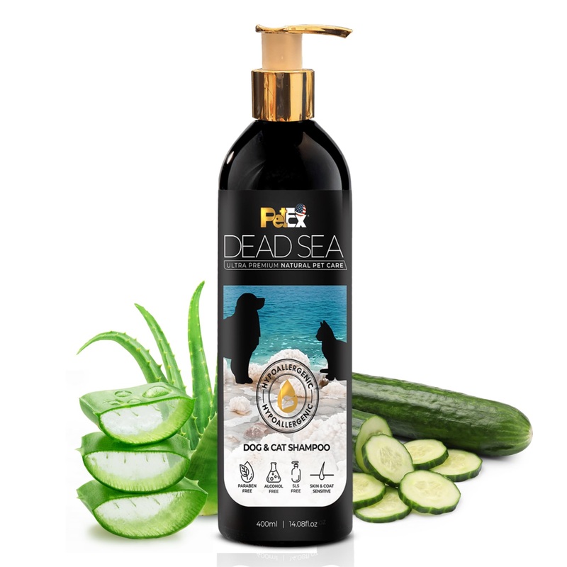 Petex Premium Pet Shampoo | Ultra Premium Natural Pet Care with Dead Sea Minerals | Hypoallergenic Dog Shampoo Suitable for Dogs and Cats