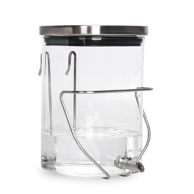 Rabbit Water Bottle, Guinea Pig No Drip Glass Water Dispenser Hanging on The Cage, Suitable for Ferrets, Hamsters, Guinea Pigs, Rats, Chinchillas