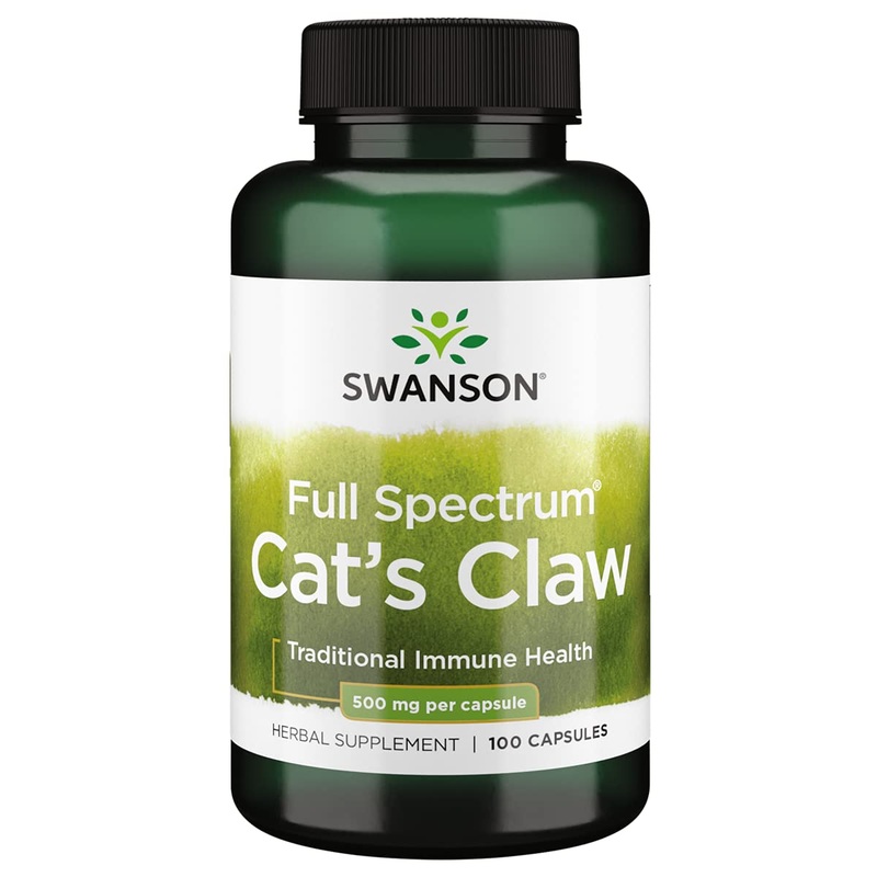 Swanson Full-Spectrum Cat’s Claw – Herbal Supplement Promoting Digestive Health & Immune System Support – Natural Formula Supporting Joint Health – (100 Capsules, 500mg Each) 1