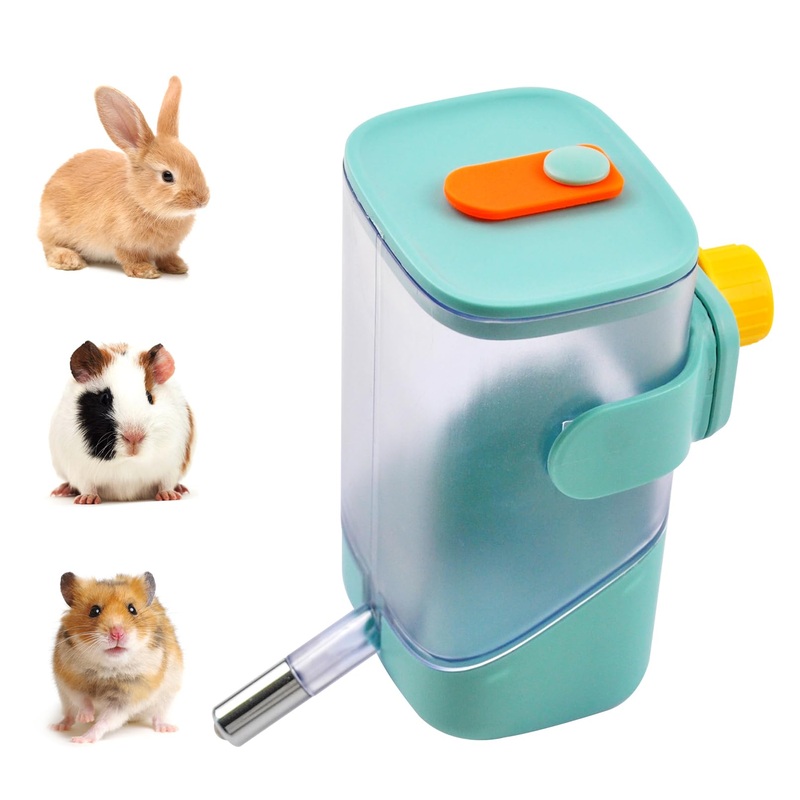 Water Bottle for Rabbits No Drip,Small Animal Leak Proof Water Bottle for Cage Crate,23 oz Pet Hanging Water Dispenser for Bunny Guinea Pig Chinchilla Ferret Squirrel Hedgehog(Green)